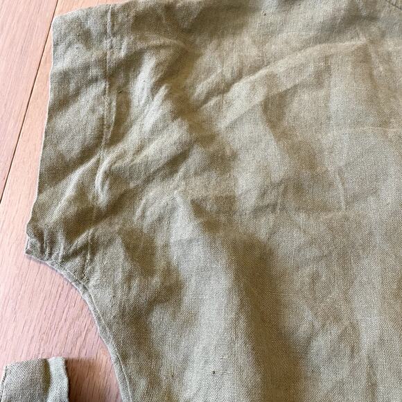 Linenfox Bonni Wrap Top - Olive & Ecru - Size Small - Picture 5 of 5